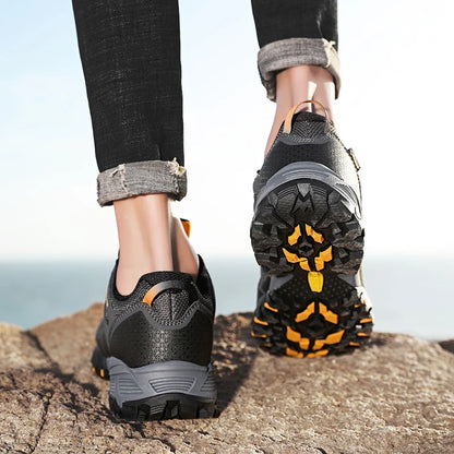 HIKEUP Sneakers traspiranti, ammortizzate e antiscivolo - Scarpe da trekking da uomo - Scarpe da corsa e trekking - Scarpe da montagna per attività all'aperto da uomo