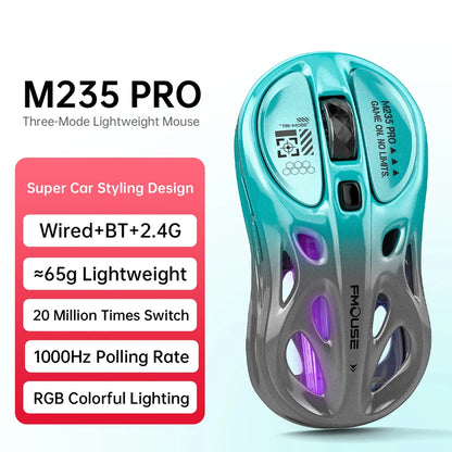 Kabellose 2.4G Tri-Mode RGB Gaming-Maus mit leichtem Hohl-Design, Chroma-Beleuchtung, kabelgebunden, Bluetooth, E-Sports-Maus-Controller