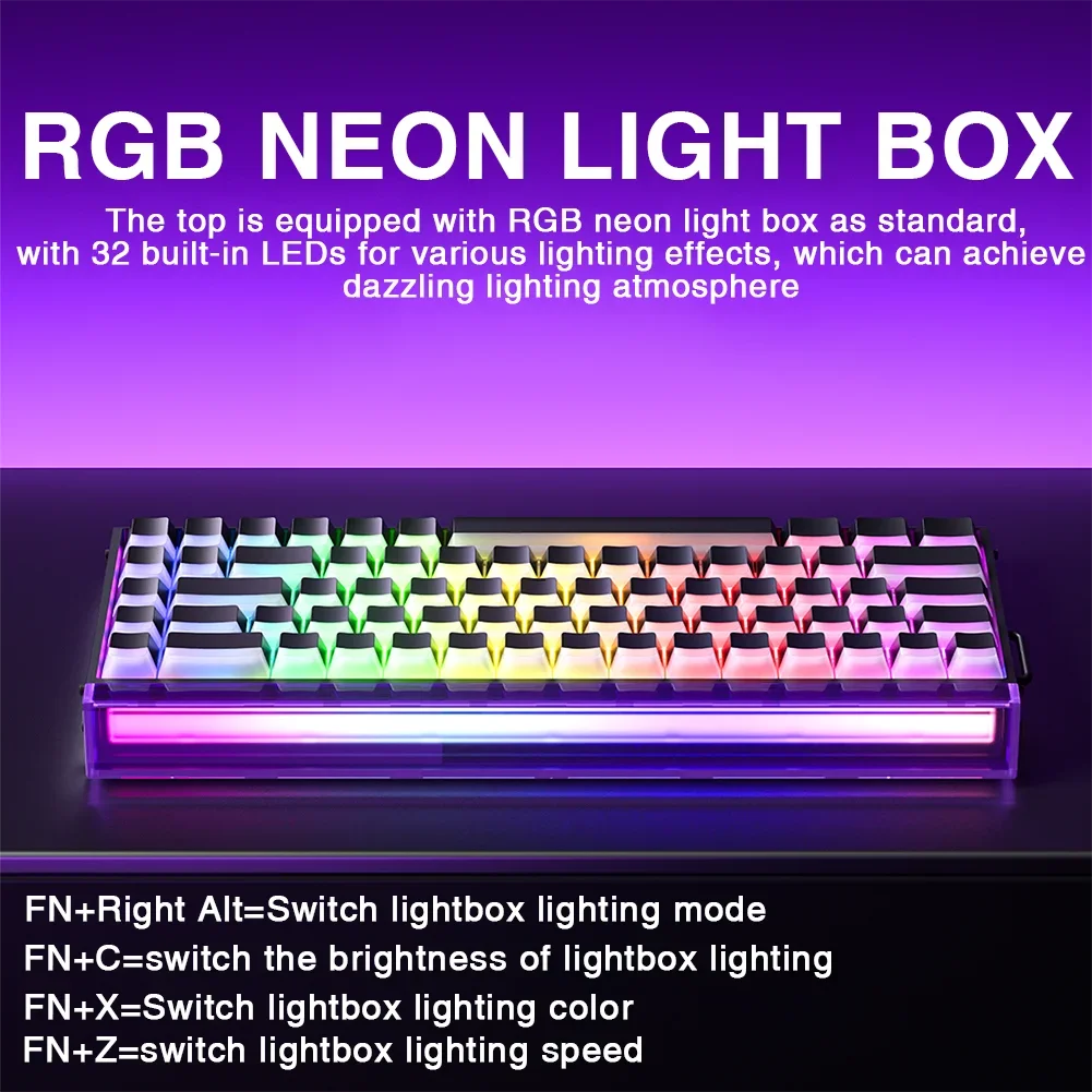 Tastiera AULA HERO 68HE con switch magnetici RGB, tastiera meccanica gaming Rapid Trigger, polling rate 8K, cablata, eSport personalizzata