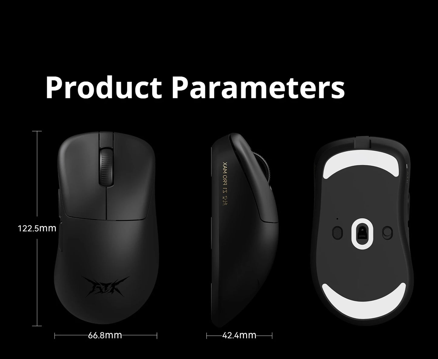 Mouse de gaming wireless ATK Z1 Pro Max Ultra, picioruș personalizat, PAW3950 Ultra Smart Speed Wireless, rată de polling 8k, latență redusă de 0.39ms