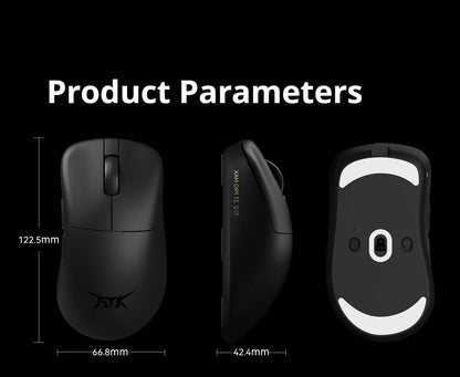 Mouse de gaming wireless ATK Z1 Pro Max Ultra, picioruș personalizat, PAW3950 Ultra Smart Speed Wireless, rată de polling 8k, latență redusă de 0.39ms