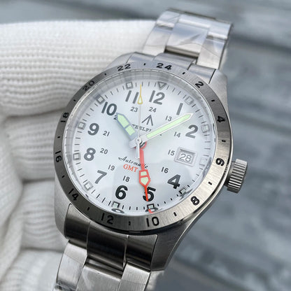 STEELFLIER Official SF792 GMT Mechanische Armbanduhr NH34 Uhrwerk Super BGW9 C3 Leuchtmasse 200M wasserdichte Luxus-Taucheruhr für Herren