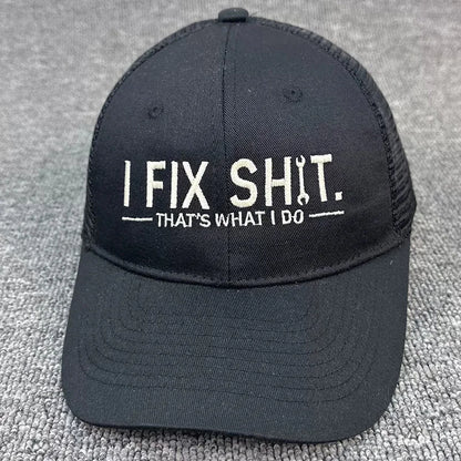 Unisex Embroidery I Fix Shit That's What I Do Mechanic Baseball Cap Repairman Dad Hat Outdoor Activity And Daily Fashion Wear