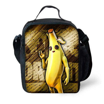 Hot Game Fortnite Child Insulated Large Capacity Bag for Boys and Girls Student Outdoor Picnic Reusable Thermal Cooler Lunch Box