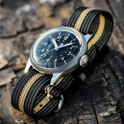 RDUNAE RA05 Vintage Military Watch 2035 Movement Quartz K1 Mineral Glass Crystal Stainless Steel Luminous Waterproof Men's Watches