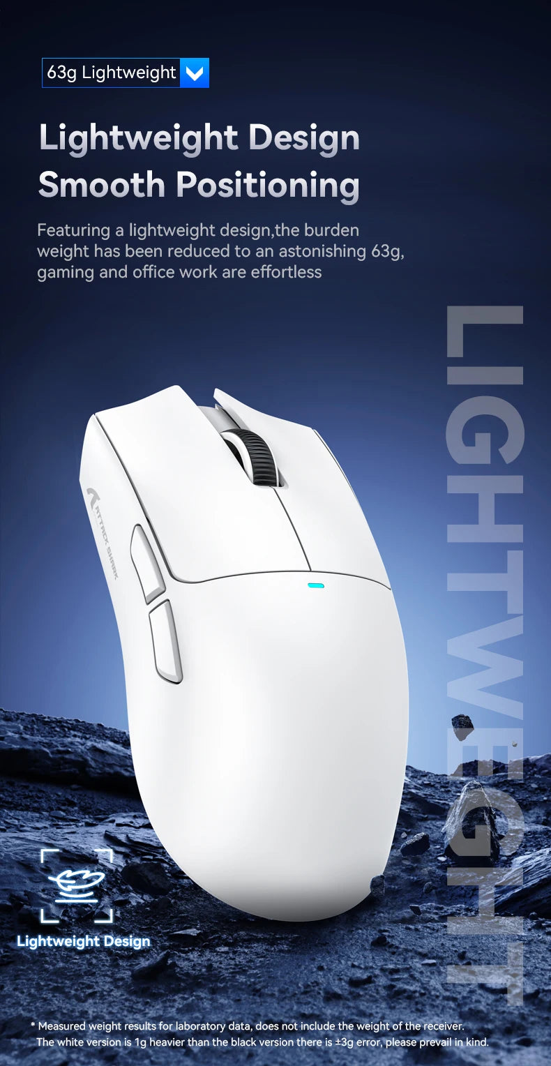 ATTACK SHARK X11 Gaming Mouse  and X11 SE Wireless Mouse 22000 DPI,PAW3311 Sensor,BT/2.4G/Wired,59g Lightweight,2000W Clicks