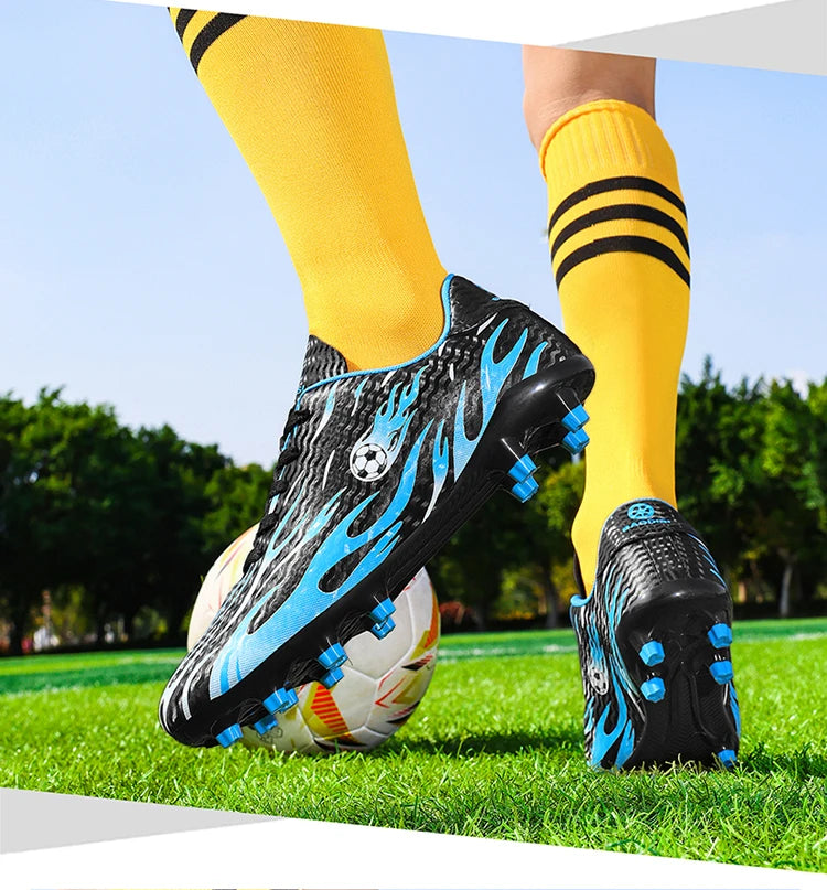 Nouvelles chaussures de football pour homme, chaussures de football professionnelles, baskets confortables pour les matchs en plein air, chaussures de sport antidérapantes pour garçons, unisexe