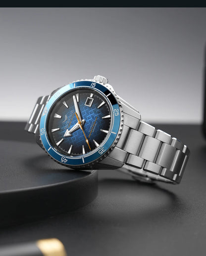 BORIAGE Fully automatic mechanical diving watch, 200m Water Resistance Miyuda 9015 movement men's watch