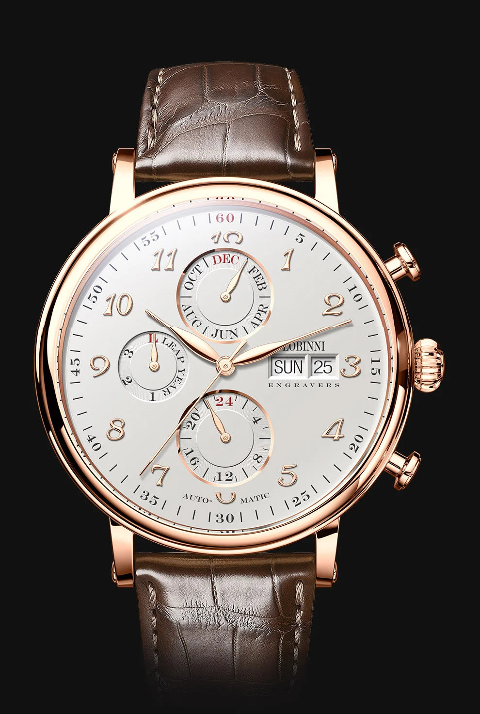 Luxury Brand Switzerland LOBINNI Perpetual Calendar Automatic Mechanical Men's Watches Sapphire Multi-function Clock L13019-8