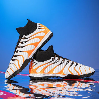 Herren-Fußballschuhe Sport FG/TF Outdoor-Fußballschuhe Training Jungen Wettkampf rutschfest mit langen Stollen Hallen-Futsal bequem