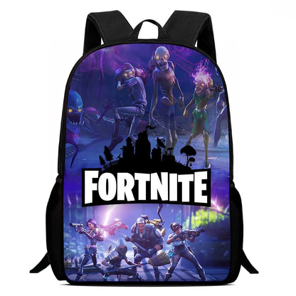 Fortnite 15 Inch Cartoon School Backpack for Kids Boys Girls, Cool Game Printed Lightweight Backpack Large Suitable for Ages 5-8