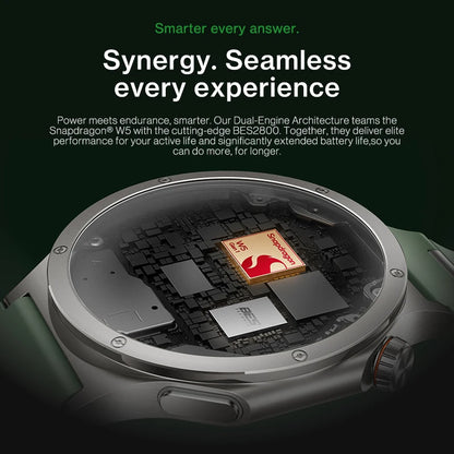 Global version OnePlus Watch 4 Smartwatch 1.5 inches Wear OS by Google Snapdragon W5 up to 16 days Google Wallet Chat with Google Gemini
