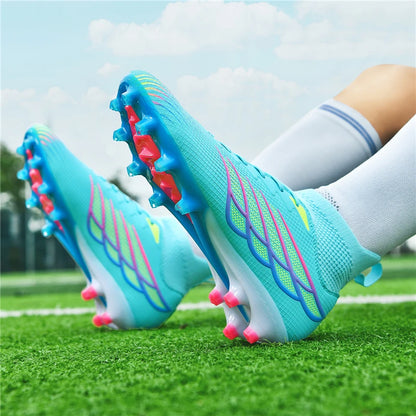 Superfly FG Football Boots Outdoor Soccer Cleats Black Shoes Soft Sport Professional Shoes Breathable Comfortable Boots Plus Size