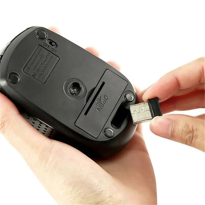 2.4G Wireless Mouse, 7500 DPI, 6 Buttons, 4-Ways Scroll Optical Gaming Mouse, Ergonomic Design For Desktop & Macbook PC Laptop
