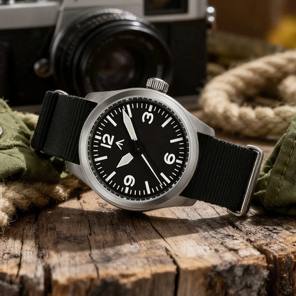 Militado ML08 Quartz Watch VH31/Ronda 515 Quartz Movement Vintage Watch Double Domed Sapphire Crystal BGW9 Luminous Men's Watch