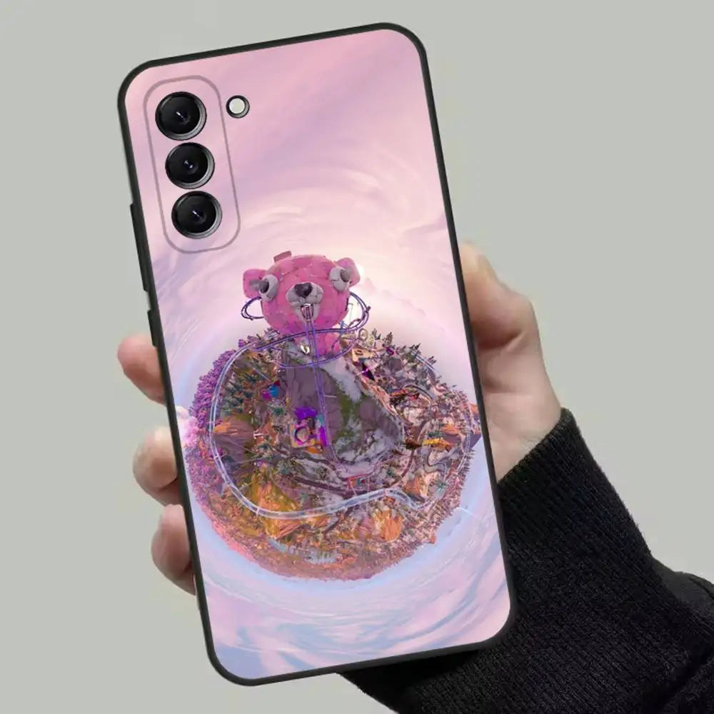 Capa de telemóvel M-Midas F-Fortnite para Samsung Galaxy A13,A21s,A22,A31,A32,A52,A53,A71,A80, capa preta flexível