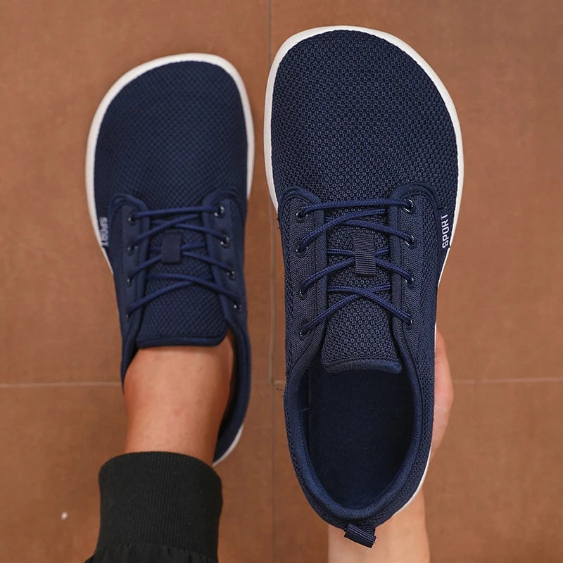 Pantofi fără toc pentru femei, din plasă moale, potriviți pentru călătorii, cu talpă lată, ușori, cu susținere, pantofi sport pentru fitness și timp liber pentru bărbați