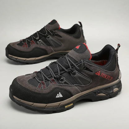 HIKEUP Non-Slip Wear-Resistant Outdoor Hiking Shoes, Breathable Splashproof Climbing Sneakers for Men, Trekking, Tourism, Mountain Shoes