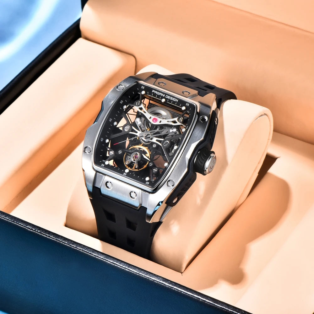 PAGANI DESIGN 2026 42MM New Alien Hollow Back Transparent Movement Luxury Men Watch Sapphire Glass Automatic Men Watches For Men