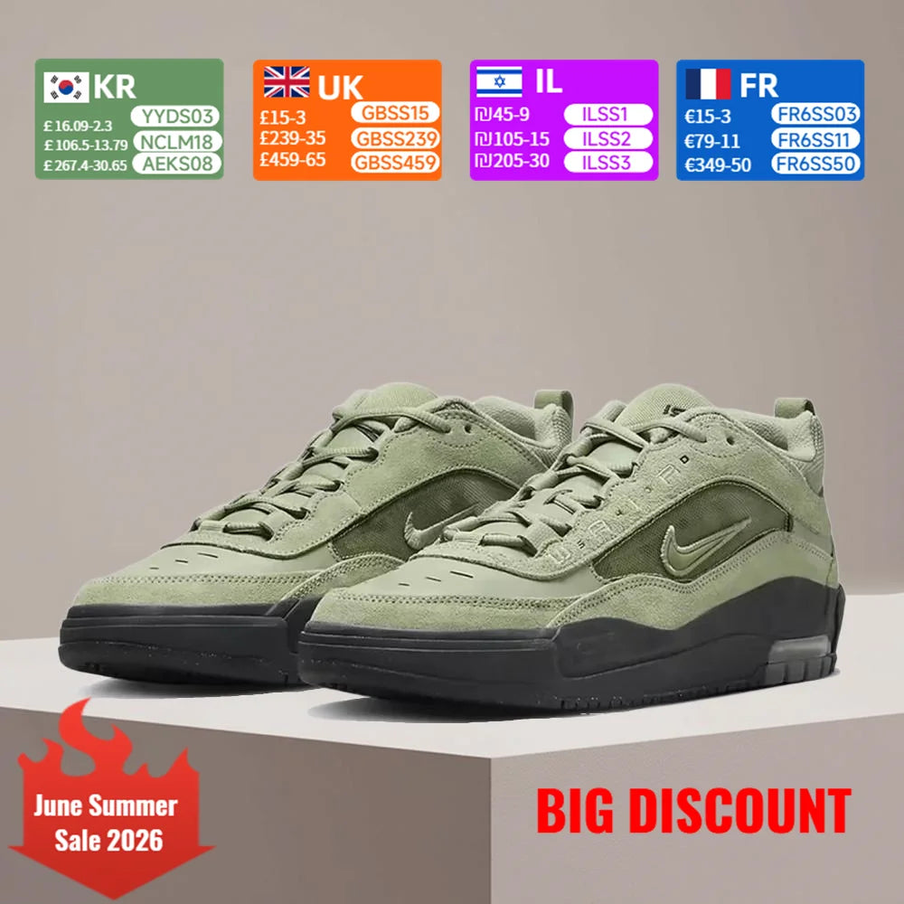 Nike Air Max Ishod SB unisex nizki skate čevlji – eleganti, udobni, protizdrsni, trpežni – zeleni FB2393-300