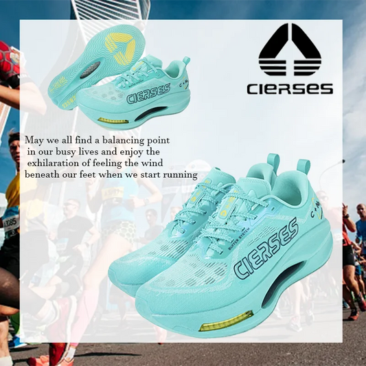 CIERSES New Carbon Fiber Marathon Racing Training Shoes Breathable And Shock-Absorbing Air Cushion Men's Casual Sports Shoes