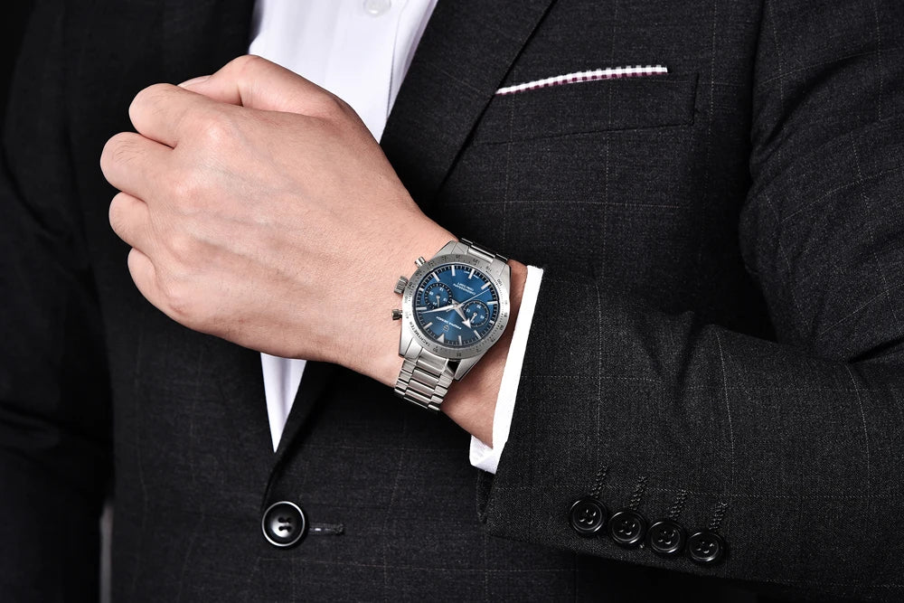 2026 New PAGANI DESIGN Retro Men's Watches Moon Quartz Watch For Men Speed Sports Chronograph AR Sapphire VK64 Clock