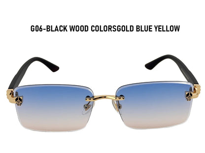 Square Sunglasses Women Luxe 2026 Rimless Sunglass Men Wooden Fashion Glasses Vintage Dropshipping Gafas De Sol Hombre Zonnebril