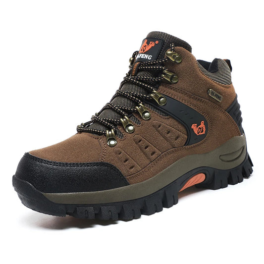 Outdoor Waterproof Hiking Boots for Men and Women, Spring and Autumn, Wear-Resistant Mountain Sports Boots, Hunting Sports Shoes
