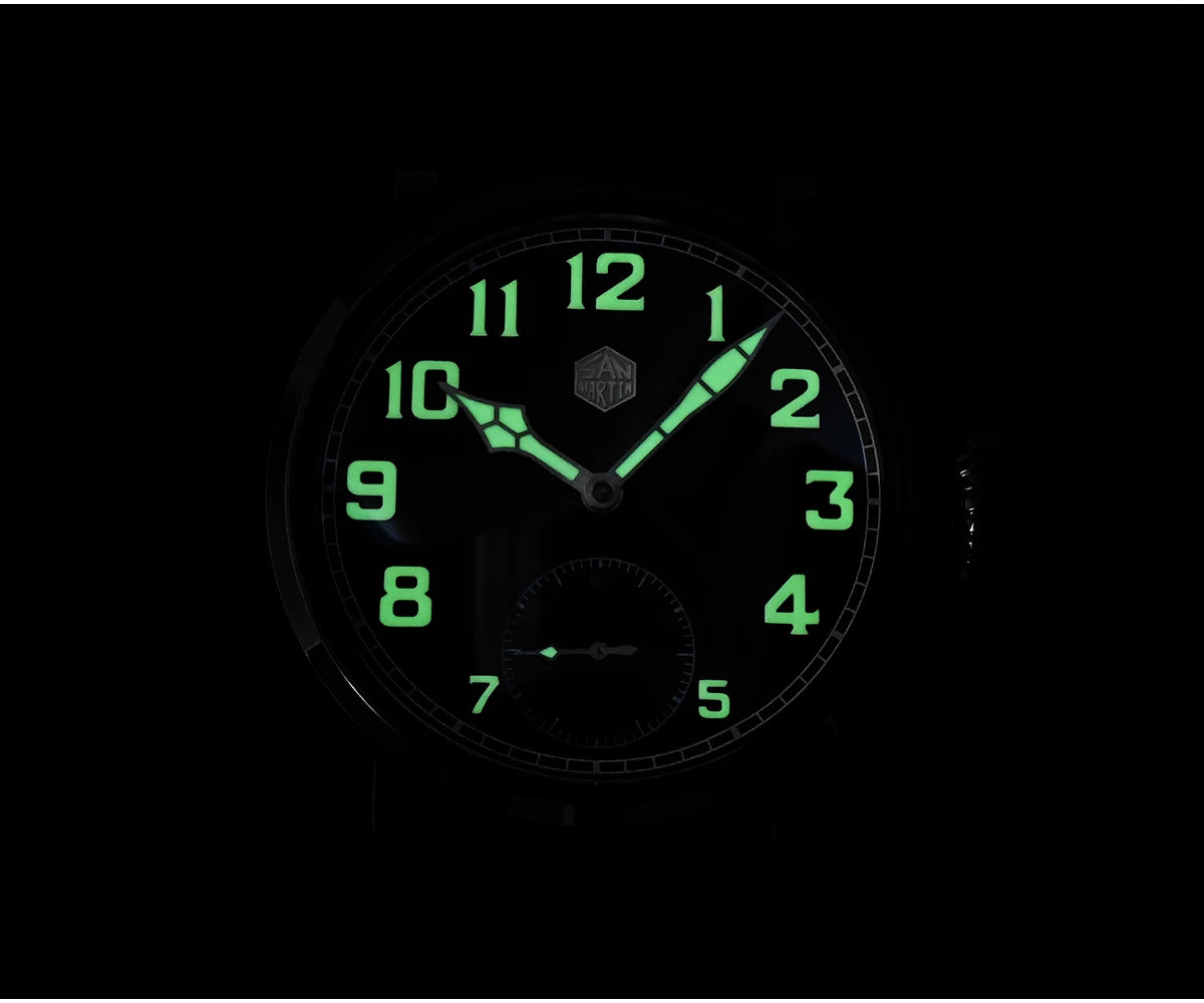San Martin Fashion Men's Watch 40mm Pilot Automatic Mechanical YN55 PT5000 SW200 Stainless Steel Luminous Waterproof 100m