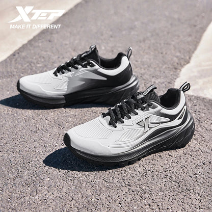 Xtep Men's Running Shoes Lightweight Breathable Shock Absorption Wear-Resistant Durable Cushioned Sneakers 875419110002