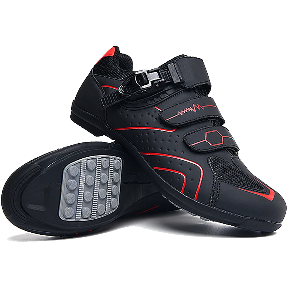 New Men's Cycling Sneakers with Cleats Speed Cycling Shoes for Women, Rubber-Soled Cycling Shoes
