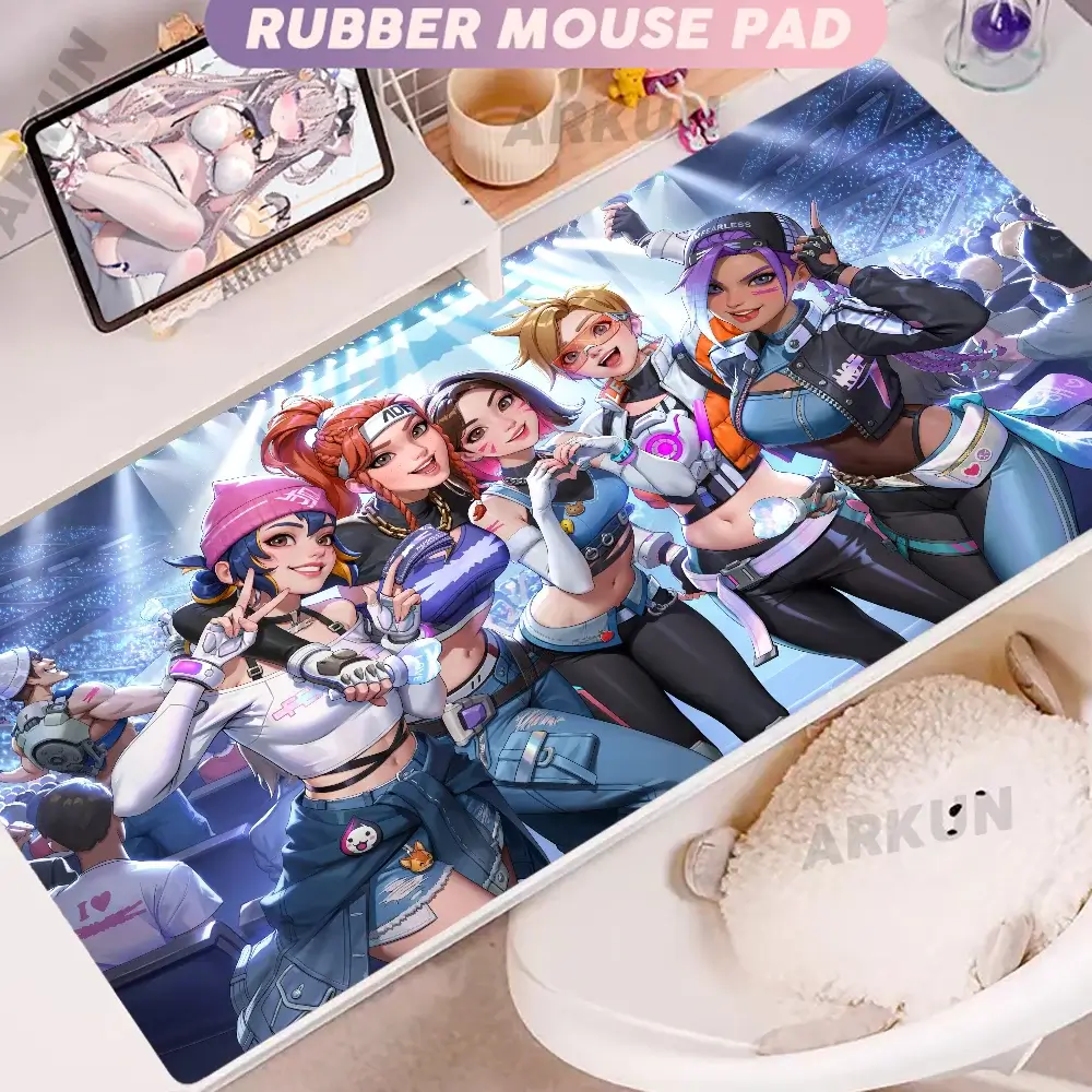 Fashion Large FPS 900x400 Anime Gaming Girl Overwatch Laptop Office Rubber Soft Desk Mat Gaming Mousepad Xxl