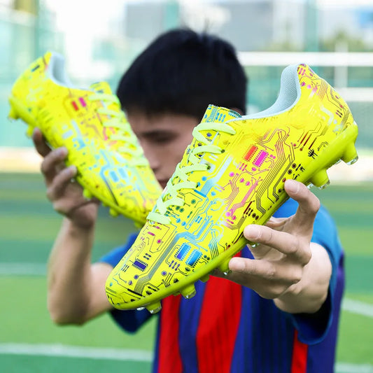 Men's Football Shoes Association Quick Five Up Football Studs, Anti-slip Professional Ultralight Training Football Boots for Turf