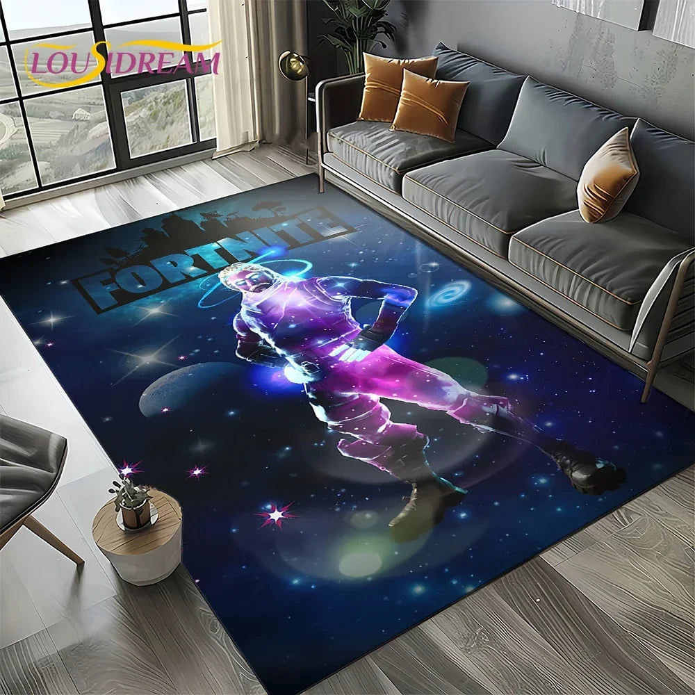 2025 Games 3D F-Fortnite Cartoon Carpet Rug for Living Room Bedroom Home Sofa Decoration,Kids play Area Rug Non-slip Floor Mat