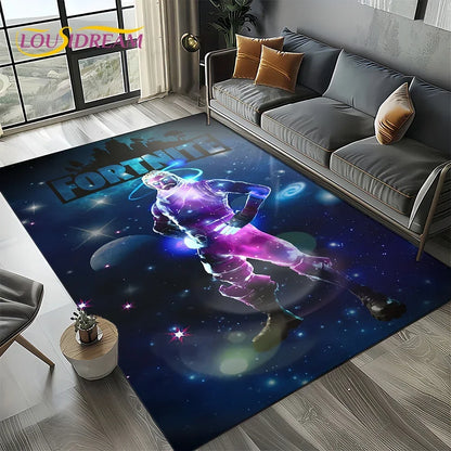 2025 Games 3D F-Fortnite Cartoon Carpet Rug for Living Room Bedroom Home Sofa Decoration,Kids play Area Rug Non-slip Floor Mat