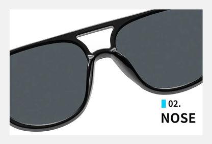 BOYSEEN Beach Sunglasses Man Summer Orange Sun Glasses UV400  Can Do Prescription Glasses Big Frame Blue Eyewear