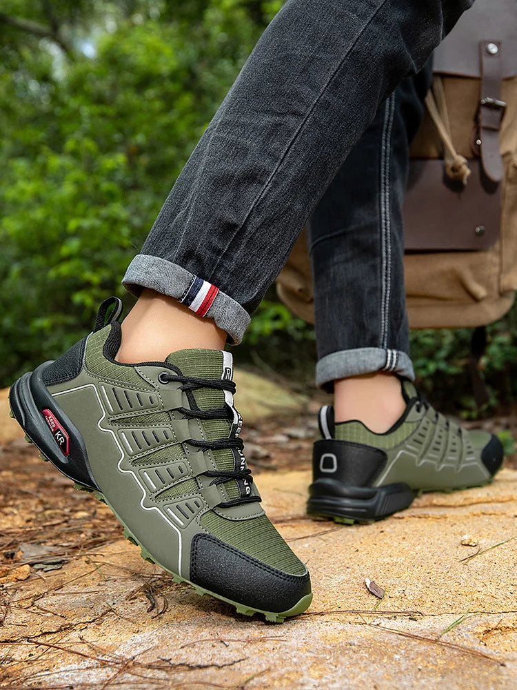 Men's Hiking Shoes Waterproof All-Terrain Outdoor Sneakers Non-Slip for Trekking Camping Tactical Training Outdoor Cycling
