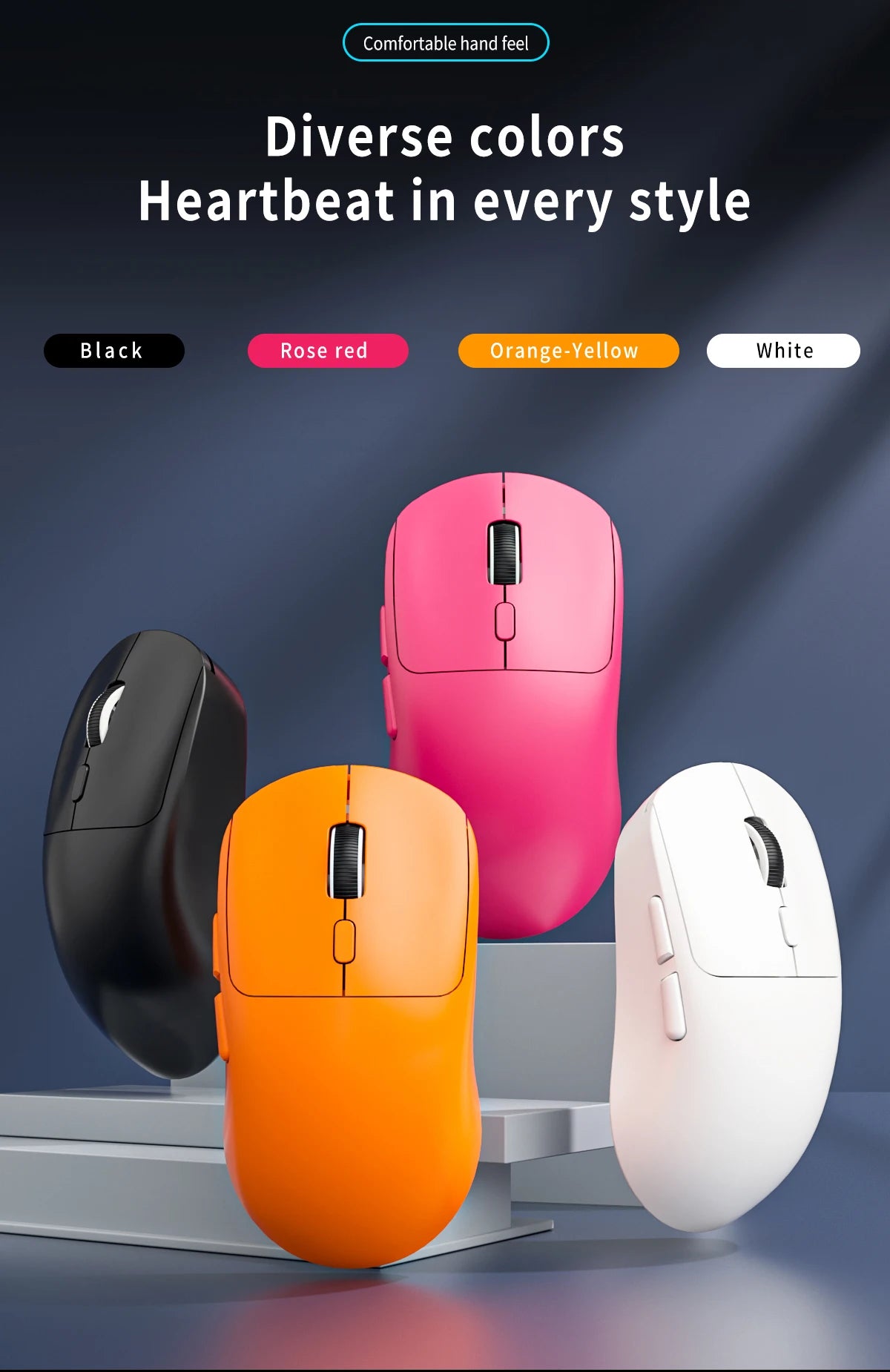 Gaming-Maus Bluetooth-Maus Wiederaufladbare Gamer-Maus Paw3395 Leichte ergonomische kabellose E-Sport-Maus