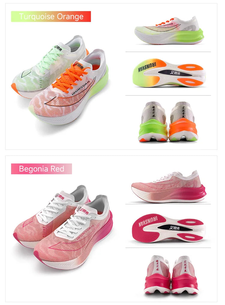 IRUNSVAN Scarpe da maratona leggere da uomo, scarpe da corsa, scarpe sportive traspiranti, scarpe casual comode, scarpe da allenamento atletico, unisex