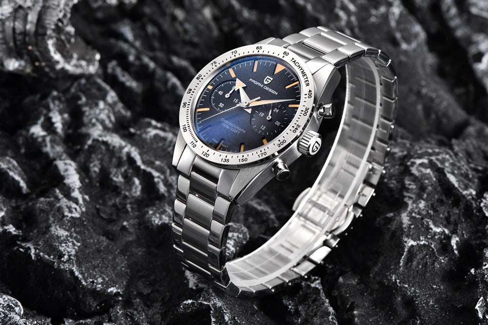 2026 New PAGANI DESIGN Retro Men's Watches Moon Quartz Watch For Men Speed Sports Chronograph AR Sapphire VK64 Clock