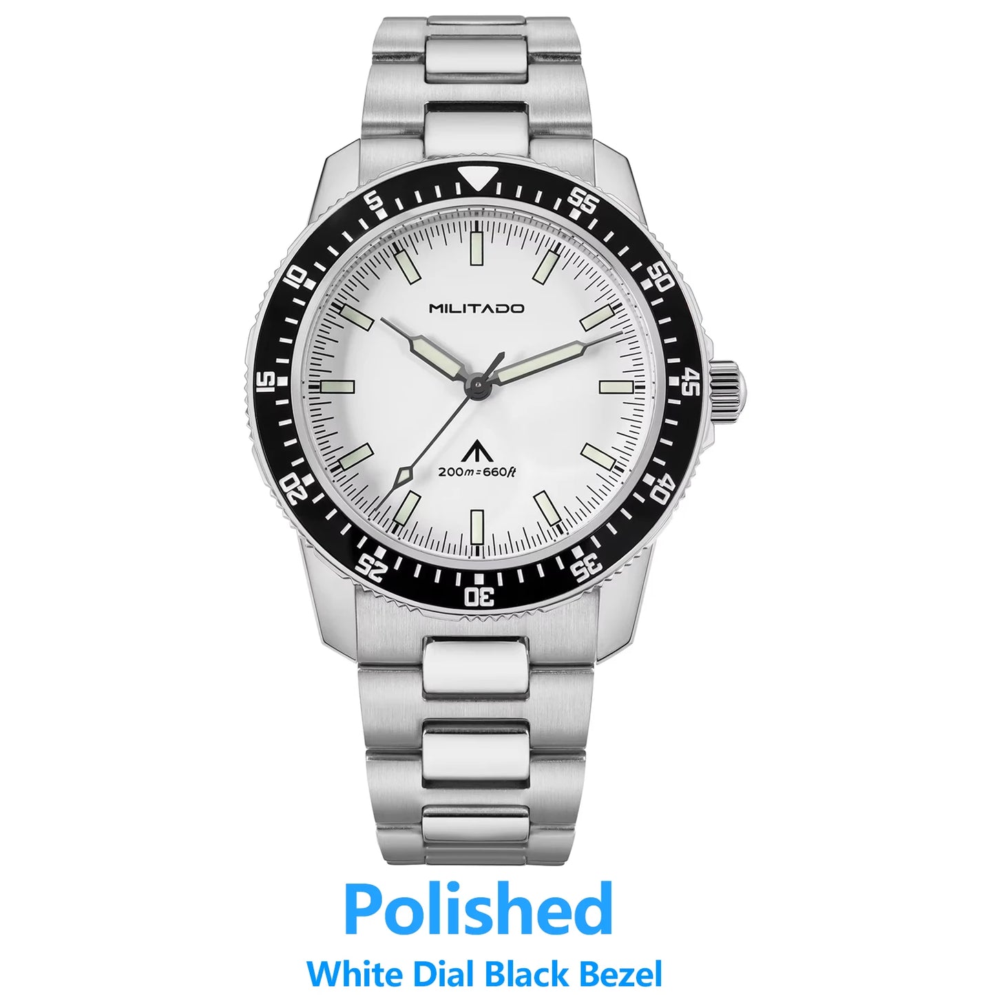 MILITADO ML25 VH31 Sweep Second Quartz Watch Men Swiss Ronda 515 Movement 200m Sapphire Crystal Ceramic Bezel 316L Steel Watches