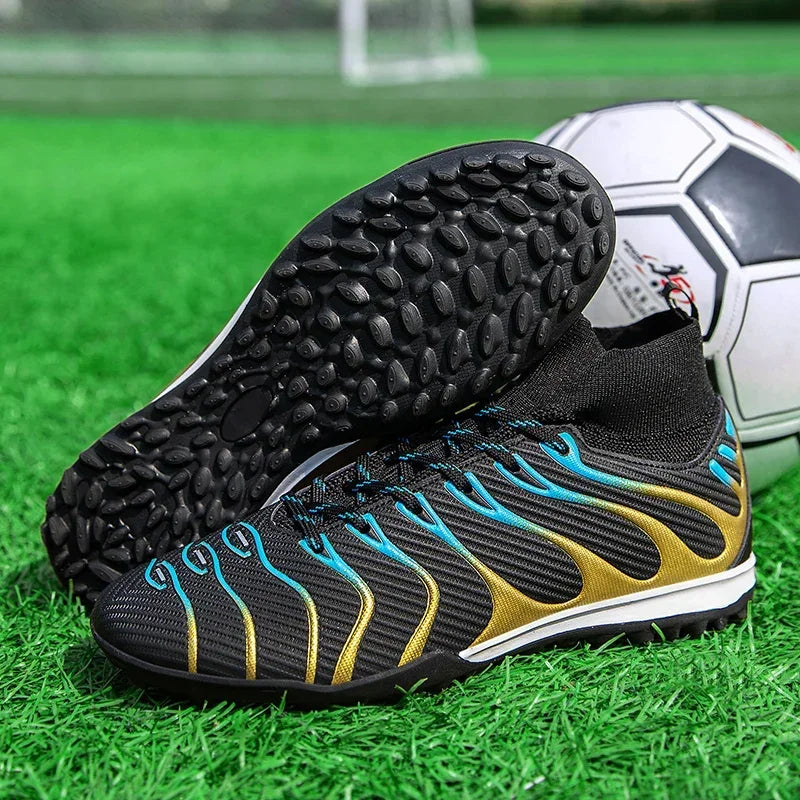 Herren-Fußballschuhe Sport FG/TF Outdoor-Fußballschuhe Training Jungen Wettkampf rutschfest mit langen Stollen Hallen-Futsal bequem