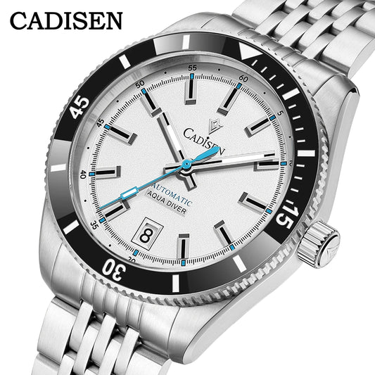NEW 2025 CADISEN Mens Watches Mechanical Wristwatch For Men Automatic Watch Men Japan 8215 Ceramic Bezel 10Bar Waterproof Clock