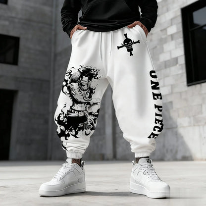 2026 One Piece Luffy Mens Sweatpants Gym Sports Pants Anime Print Loose Casual New Winter Fashion Y2k Clothes Hip Hop Trousers