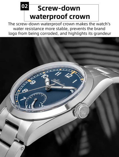 Orologio da uomo ADDIESDIVE 36mm al quarzo VH60, luminoso BGW9, vetro bombato, impermeabile 10Bar, in acciaio inossidabile