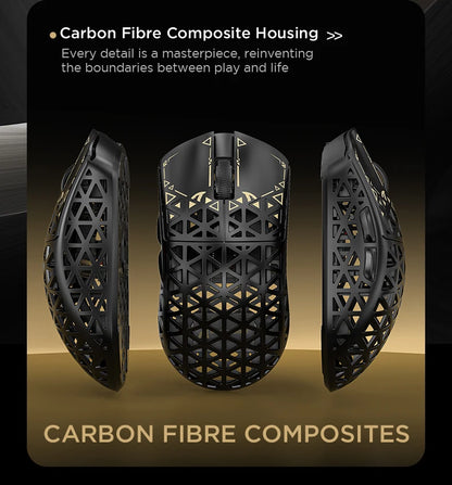 ATTACK SHARK R5 Ultra Carbon Fiber kabellose Gaming-Maus, PixArt PAW3950MAX Gaming-Sensor, 42000DPI, 8000Hz, MCU Nordic 52840