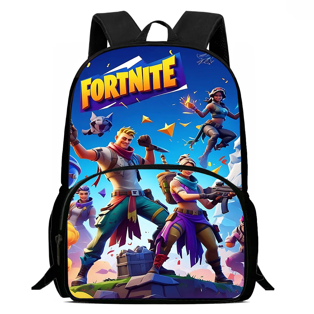 Hot Game Child Backpacks Lunch Bag Pencil Case Pupil Large Capacity School Bags Design-F-FortniteS For Boy Girl Best Gift