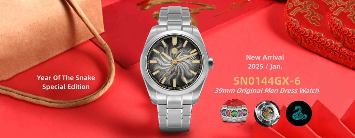 San Martin 39mm Enamel Sunray JianZhan Dial Men GADA Watch 90S5 Automatic BGW-X1 10Bar Sapphire 5-Link Bracelet SN0144CG