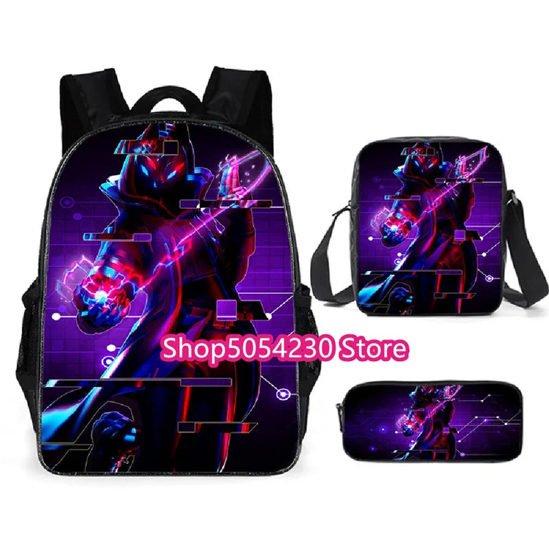 Fortnited 3-teiliges Rucksack-Set für Jungen – Victory Game, 16 Zoll, wasserabweisender Vorschul-Rucksack, cooler Grundschulrucksack