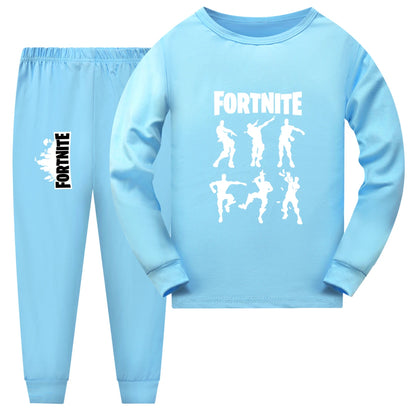 New Kids Fortnite Fall Pajama Sets Baby Girls Long Sleeve Tops Pants 2pcs Set Teen Boys Daily Sleepwear1006